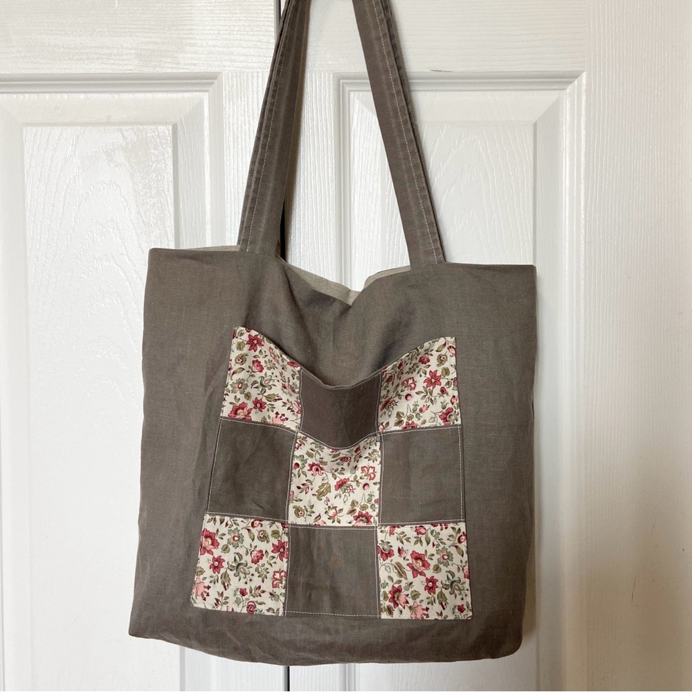 Floral Patchwork Tote Bag